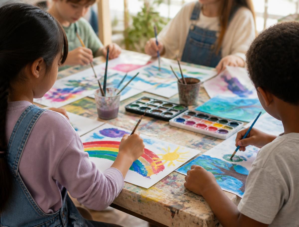 Studio arts at The Healing Initiatives — participants practicing together